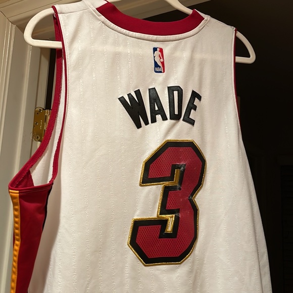 Rare Adidas NBA Miami Heat Dwayne Wade 2012 Champions Authentics Jersey L - Picture 2 of 3